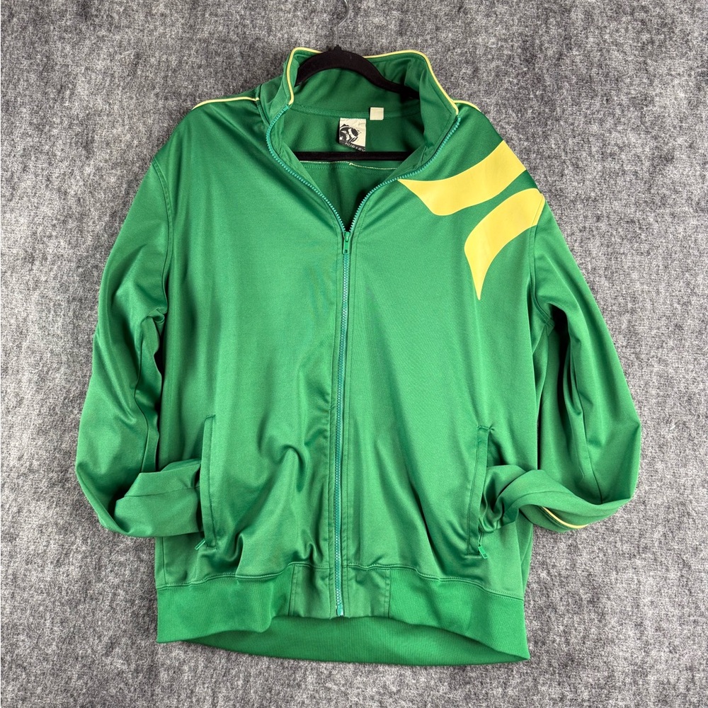 Vintage Green Track Jacket - XL - Hurley Retro Style